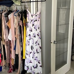 Banana republic size 10 midi dress crisscross back and pockets